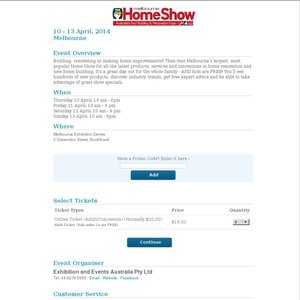50%OFF Melbourne Home Show Tickets Deals and Coupons