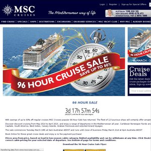 60%OFF MSC Cruises Deals and Coupons
