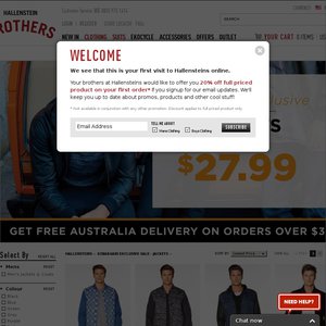 50%OFF Hallenstein Brothers Exclusive OzBargain SALE Deals and Coupons