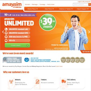 25%OFF Amaysim UNLIMITED Plan for Next Month Deals and Coupons