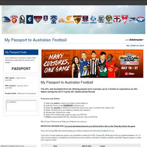 FREE AFL Tickets Deals and Coupons