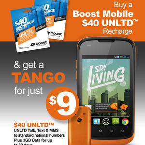 50%OFF Boost Tango Smartphone Deals and Coupons