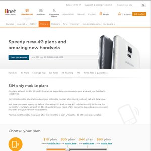 50%OFF iiNet or Westnet SIM Only Mobile Plan  Deals and Coupons