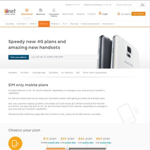 50%OFF iiNet or Westnet SIM Only Mobile Plan Deals and Coupons