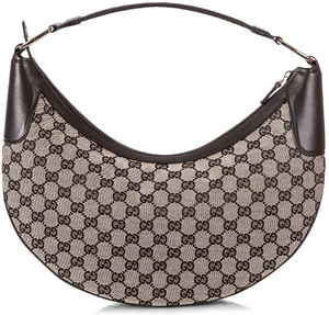 40%OFF  Gucci Logo Print Half Moon Handbag Deals and Coupons