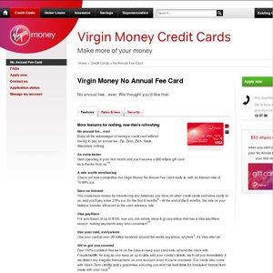 FREE Virgin Money No Annual Fee Card Deals and Coupons