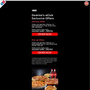 50%OFF Pizza, garlic bread and drink Deals and Coupons