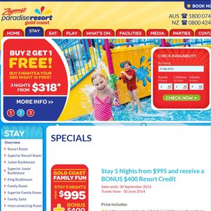 50%OFF Resort Stay with waterpark & kids club entry Deals and Coupons