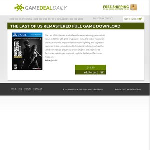 50%OFF Last of Us Remastered for PS4 Digital Code Deals and Coupons