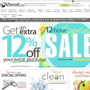 12%OFF Vitacost products  Deals and Coupons