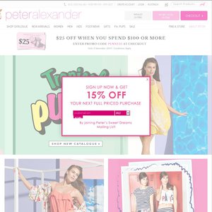 25%OFF Items from Peter Alexander Deals and Coupons