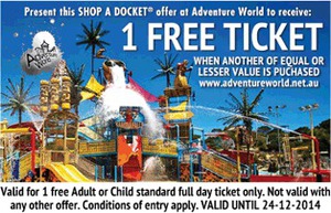 50%OFF Adventure World (WA) BOGOF Tickets from Shop a Docket Deals and Coupons