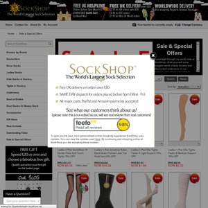 25%OFF 10-25% dicount on Sockshop products Deals and Coupons
