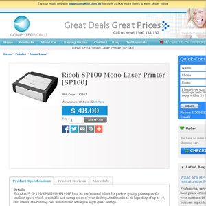 50%OFF Ricoh Mono Laser Printer Deals and Coupons