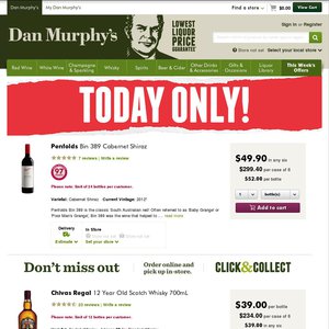 50%OFF Dan Murphy's - Penfolds '12 Bin from Dan Murphy's  Deals and Coupons