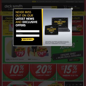 50%OFF Dick Smith Orders at 5PM Deals and Coupons
