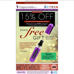 15%OFF Perfume and Cologne Deals and Coupons