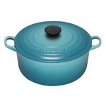 50%OFF 28 cm Le Creuset Cast Iron Round Casserole (Teal) Deals and Coupons