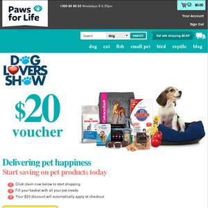 50%OFF Paws for Life Deals and Coupons