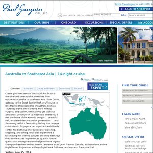80%OFF Australia - Singapore on Paul Gauguin Cruises Deals and Coupons