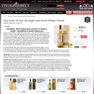 27%OFF Glen Grand 10 year old Single Malt Whiskey Deals and Coupons