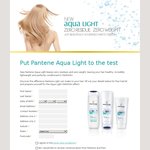 50%OFF Pantene Aqua Light Shampoo Sample Kit Deals and Coupons