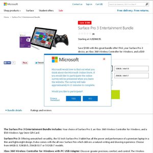 50%OFF microsoft Surface pro 3, $50 credit and Xbox 360 Wireless Controller for Windows and  Deals and Coupons