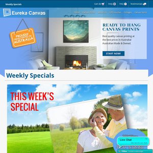 50%OFF 100x75cm Canvas Print at Eureka Canvas Prints Deals and Coupons