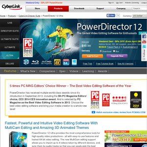 80%OFF Cyberlink Powerdirector 12 Ultra Deals and Coupons