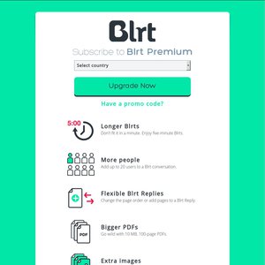 50%OFF Upgrade to Blrt App Premium  Deals and Coupons