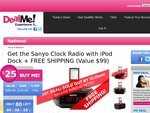 50%OFF Sanyo iPod Dock with Clock Radio Deals and Coupons