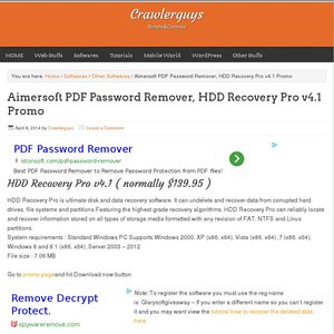 FREE Aimersoft PDF Password Remover Deals and Coupons
